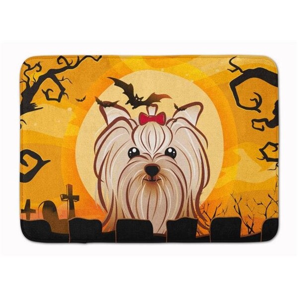 Carolines Treasures BB1762RUG Halloween Yorkie Yorkishire Terrier Machine Washable Memory Foam Mat BB1762RUG - main